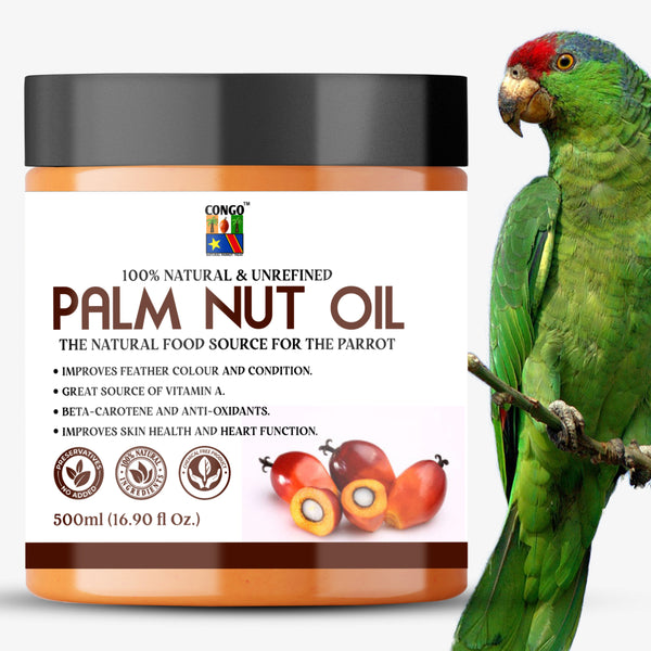 Copy of Congo Palm Nuts Oil for Healthy Feather & Wings for Finches, Budgies, Conures, Lovebirds, Cockatiels, African Grey, Macaws, Cockatoo, Eclectus and Other Birds (500gm)