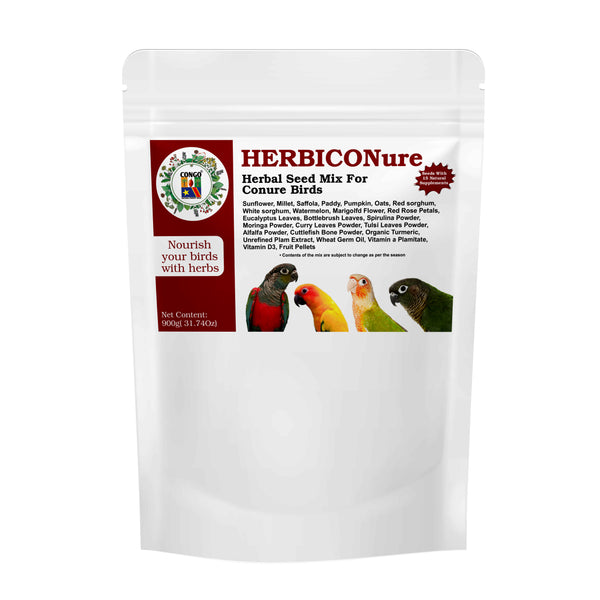 CongoŽ 900g HERBICONure High Nutrional Herbal Seed Food Mix for All Types of Conure, 900g