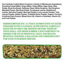 CongoŽ 900gm Herbies Herbal Seed Mix Nutritional Diet for Finch, Budgies, Lovebirds, Cockatiels, Conure and Other Small & Medium Birds, 900gm