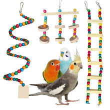 Congo® Set of 3 Colored Ladder, Hanging Spiral and Chew Toy Combo Pack for Budgies, Lovebirds, Finches, Cockatiel Set of 1 (Piece of 3)