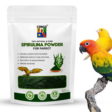 Congo® 100gm Spirulina Powder for Healthy Health & Feather for Budgies, Lovebirds, Cockatiels, Conure, Senegal, Amazon, African Grey, Macaw, Cockatoo and Other Birds, 100gm