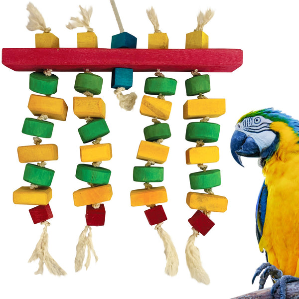 Congo® Exclusive 55X37 Cm Edible Non-Toxic Colored Playing & Chewing Toy for Sun Conure, Senegal, Amazon, African Grey, Macaw, Cockatoo and Other Birds (Piece of 1)