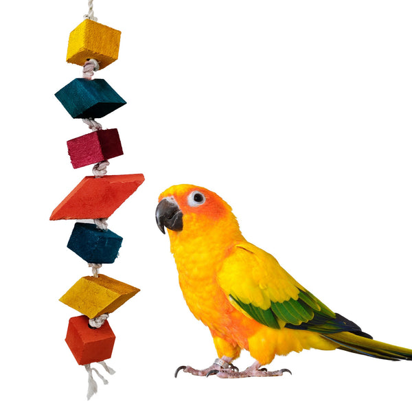 Congo® 53X5cm Premium Edible Colored Hanging & Chewing Toy for Cockatiels, Conure, Senegal, Amazon and Other Birds (Piece of 1)