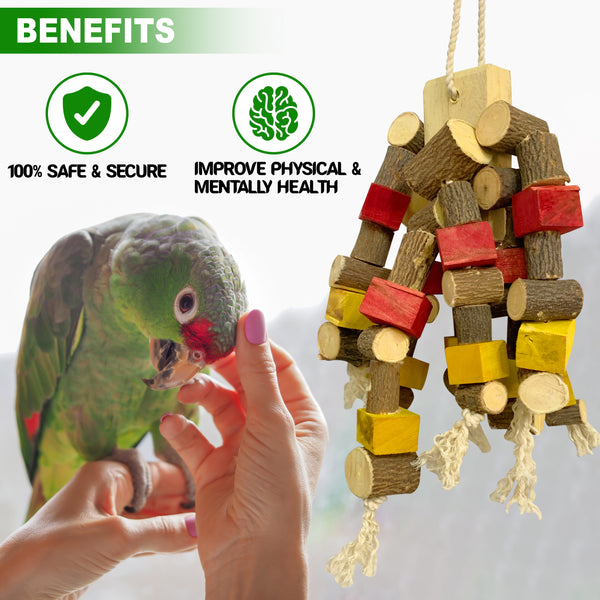 Congo® 55X24 cm Premium Non-Toxic Edible Colored Chewing Toy for Conures, Senegal, Amazon, African Grey, Macaws, Cockatoo, Eclectus and Other Birds (Piece of 1)
